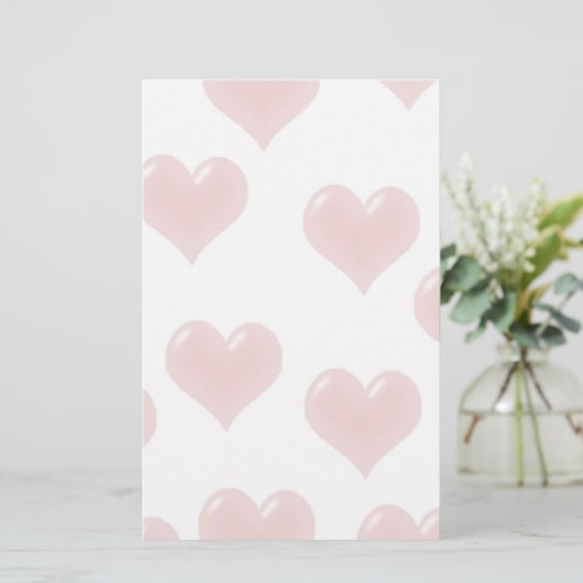 Fallende Herzen Briefpapier (Stehend Vorderseite)