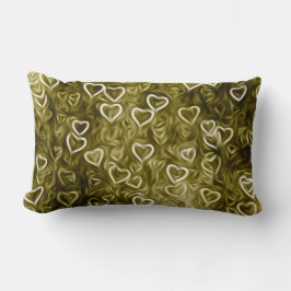 Fallende Herzen - Gelb Lendenkissen