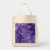 Fallende Herzen - Lila Tragetasche (Vorne)