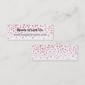 Fallende Herzen Mini Visitenkarte (Vorne/Hinten)