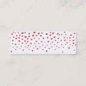 Fallende Herzen Mini Visitenkarte (Rückseite)