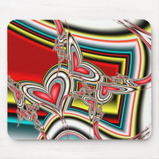Fallende Herzen Mousepad (Vorne)