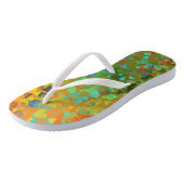 Fallende Herzen Orange Badesandalen (Schrägansicht)