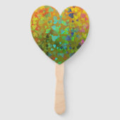 Fallende Herzen Orange Fächer (Rückseite)