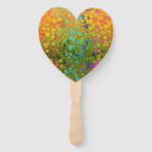 Fallende Herzen Orange Fächer (Vorderseite)