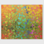 Fallende Herzen Orange Geschenkpapier (Flach)