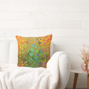 Fallende Herzen Orange Kissen