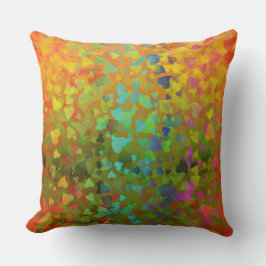 Fallende Herzen Orange Kissen