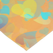 Fallende Herzen Orange Kurzer Tischläufer (Ecke)