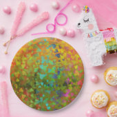 Fallende Herzen Orange Pappteller (Party)