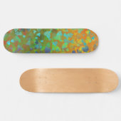 Fallende Herzen Orange Skateboard (Horizontal)