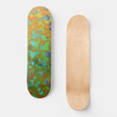 Fallende Herzen Orange Skateboard (Vorderseite)