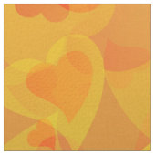 Fallende Herzen Orange Stoff (Nahaufnahme)