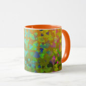 Fallende Herzen Orange Tasse (VorderseiteRechts)