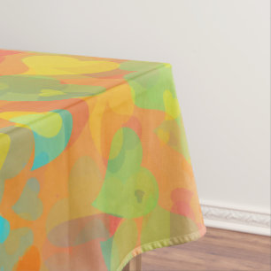 Fallende Herzen Orange Tischdecke