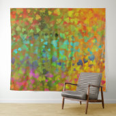 Fallende Herzen Orange Wandteppich (Beispiel (Horizontal))