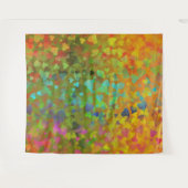 Fallende Herzen Orange Wandteppich (Vorderseite (Horizontal))