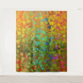 Fallende Herzen Orange Wandteppich (Vorderseite)