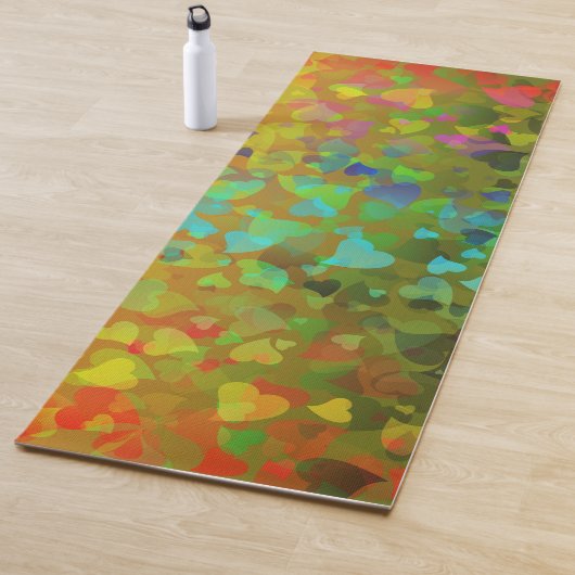 Fallende Herzen Orange Yogamatte (Beispiel)