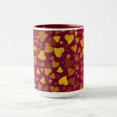 Fallende Herzen Red Gold Tasse (Zentrum)