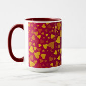 Fallende Herzen Red Gold Tasse (Links)
