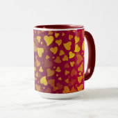 Fallende Herzen Red Gold Tasse (VorderseiteRechts)