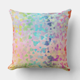 Fallende Herzen rosa Kissen