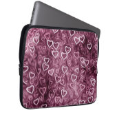 Fallende Herzen - Rosa Laptopschutzhülle (Vorne Rechts)