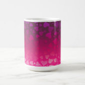 Fallende Herzen Rosa Lila Kaffeetasse (Mittel)
