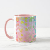 Fallende Herzen rosa Tasse (Links)