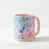 Fallende Herzen rosa Tasse (VorderseiteRechts)
