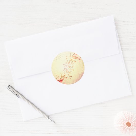 Fallende Herzen Runder Aufkleber (Umschlag)