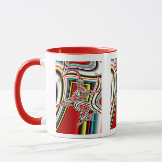Fallende Herzen Tasse (Links)