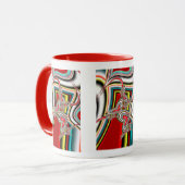 Fallende Herzen Tasse (Vorderseite Links)