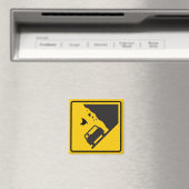 Fallende Hühnerzone Highway-Zeichen Magnet (In Situ (Geschirrspüler))