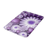 Fallende in Liebe Abstrakte Blume & Herz Fraktal Badematte (Schrägansicht)