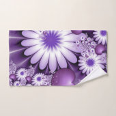 Fallende in Liebe Abstrakte Blume & Herz Fraktal Badhandtuch Set (Handtuch)