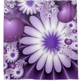 Fallende in Liebe Abstrakte Blume & Herz Fraktal Duschvorhang (Vorderseite)