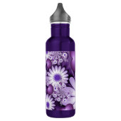 Fallende in Liebe Abstrakte Blume & Herz Fraktal Edelstahlflasche (Links)