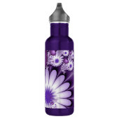 Fallende in Liebe Abstrakte Blume & Herz Fraktal Edelstahlflasche (Rechts)