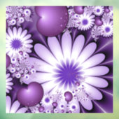 Fallende in Liebe Abstrakte Blume & Herz Fraktal Fensteraufkleber (Blatt 3)