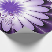 Fallende in Liebe Abstrakte Blume & Herz Fraktal Geschenkpapier (Ecke)