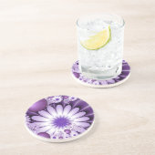 Fallende in Liebe Abstrakte Blume & Herz Fraktal Getränkeuntersetzer (Seite)