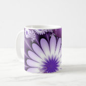 Fallende in Liebe Abstrakte Blume & Herz Fraktal Kaffeetasse (Vorderseite Links)