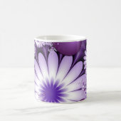 Fallende in Liebe Abstrakte Blume & Herz Fraktal Kaffeetasse (Mittel)