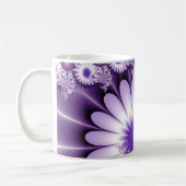Fallende in Liebe Abstrakte Blume & Herz Fraktal Kaffeetasse (Links)