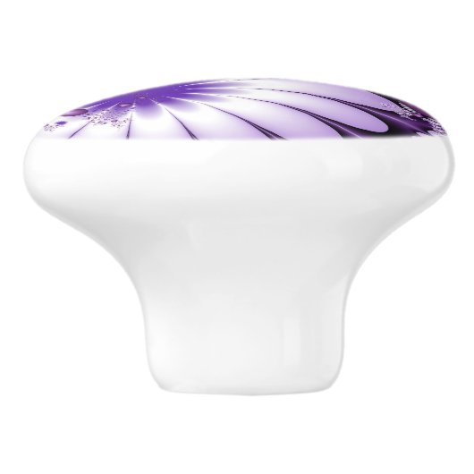 Fallende in Liebe Abstrakte Blume & Herz Fraktal Keramikknauf (Seitenansicht)