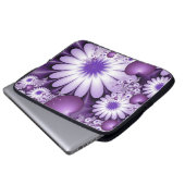 Fallende in Liebe Abstrakte Blume & Herz Fraktal Laptopschutzhülle (Vorne Knopf)