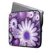 Fallende in Liebe Abstrakte Blume & Herz Fraktal Laptopschutzhülle (Vorderseite Links)