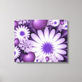 Fallende in Liebe Abstrakte Blume & Herz Fraktal Leinwanddruck (Vorderseite)